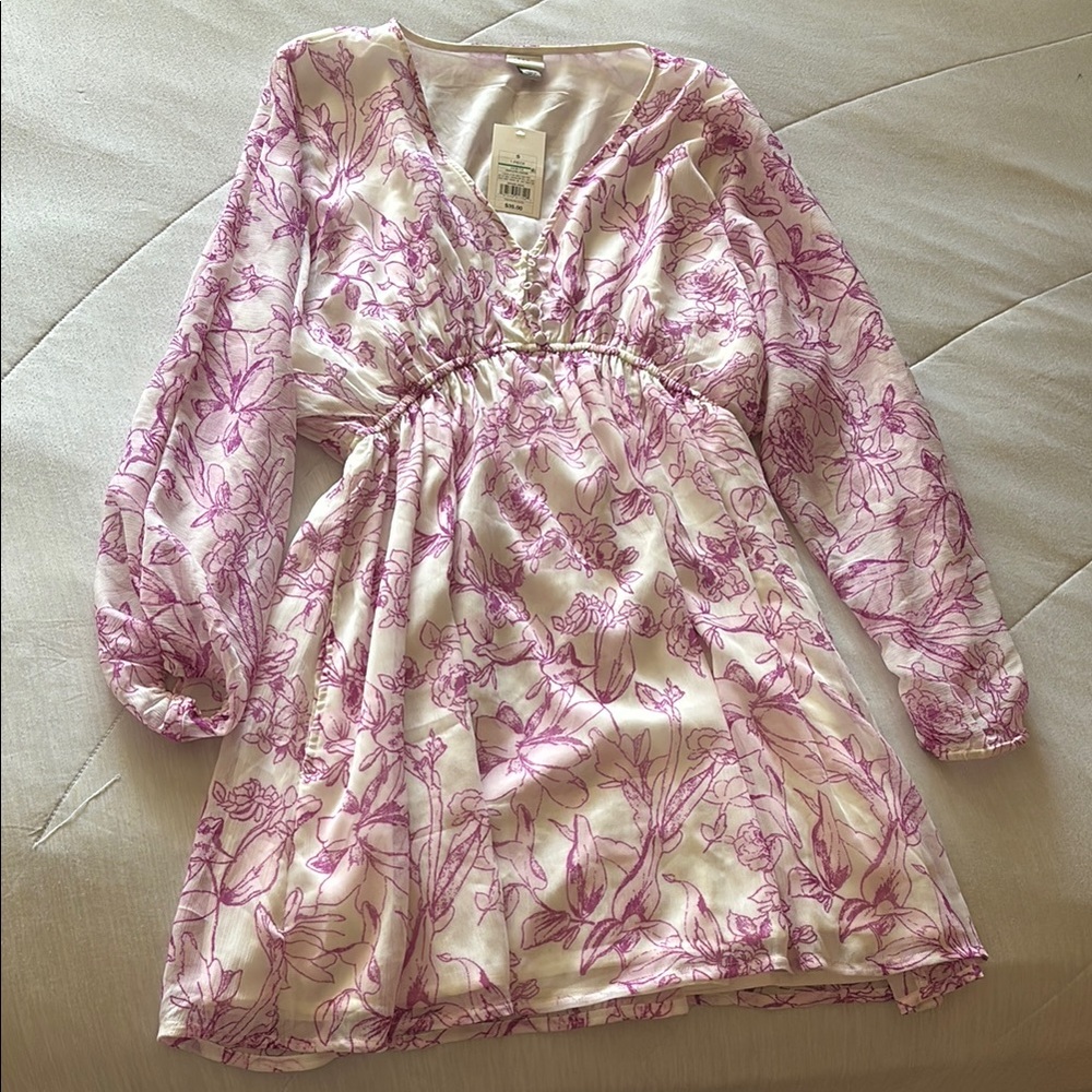 A New Day Pink Floral Mini Dress